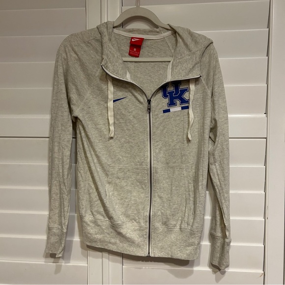 University of Kentucky Zip Up Hooded Sweatshirt Grey Blue 
XS - Picture 1 of 3